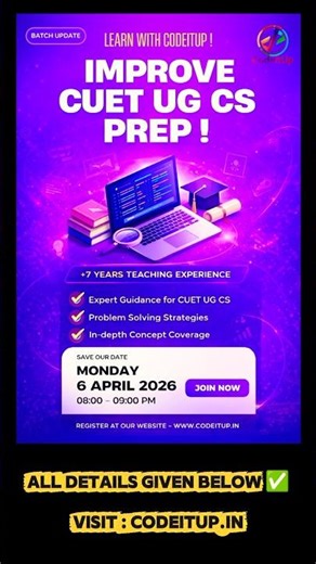 CUET CS Last Day to Enroll #cuet2026 #cuetcourse #cuetcs #class12cs