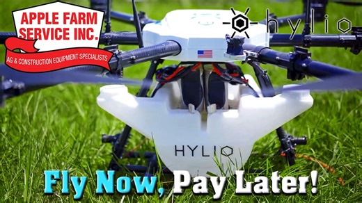 It's never been easier to get a Hylio Drone, and Apple Farm Service can back it up with service and training! Get your Hylio Drone with $0 down, and no payments for 6 months! Head over to AppleFarmService.com/Hylio to see our in-stock Drones, specials and deals, and to find more information on Hylio's drones. | Apple Farm Service Inc.