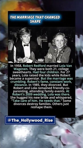 The Marriage That Changed Shape.Robert Redford and Lola Van Wagenen #celebritylife #lovestory