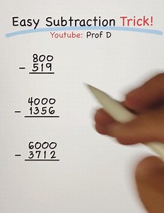 472K views · 11K reactions | Easy Subtraction Tricks for your Kids  | Prof D | Facebook