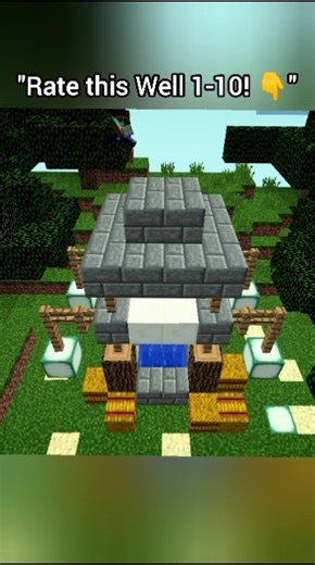 Can we rate this Minecraft Well? 1-10? 🌊 #Shorts
