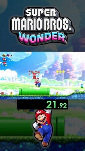 Super Mario Bros. Wonder World 1 Welcome to the Flower Kingdom Mario Speed Run