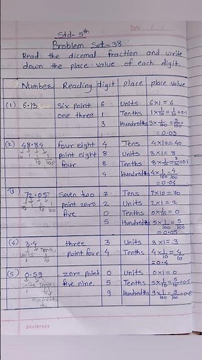 Class 5 maths problem set 38 | Std 5 maths problem set 38 | State board