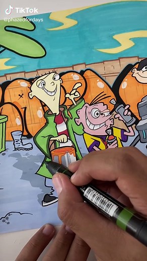 When Ed's Embrace Graffiti: A Cartoon Art Showcase
