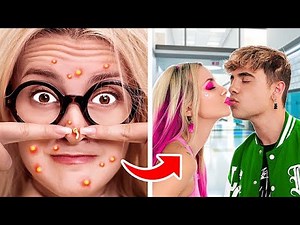 Extreme Makeover From NERD to POPULAR | HOW TO PICK UP A BOY WITH VIRAL HACKS and AMAZON TOOLS