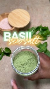 Shenandoah Shular on Instagram: "BASIL 🌿 SEA SALT | in our homesteading era, making spices and salt blends from scratch 🧂 This basil sea salt is a 🏆 winner. Perfect way to season up any 🥩 protein, 🐟 seafood, vegetables or 🥗 burrata salads. You should definitely be using this in your Italian dishes, recipes and everyday cooking. It’s fresh, vibrant, healthy and delicious to say the least. As simple as fresh herbs (basil, rosemary, thyme, etc) and sea salt of course. Ingredients 2 cups fresh