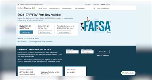2026-27 FAFSA deadline approaches for high school students