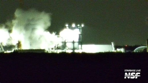 5.9K views · 140 reactions | While Ship 38 testing is keeping the focus, B18.1 performed another cryo test overnight at Massey's with this one seeming to be a final intentional test to failure, as major abnormal release of the liquid nitrogen could be seen on the NSF camera. These tests help SpaceX learn the limits of the vehicles, to better design future versions of Starship, including the upcoming block 3. | NASASpaceflight.com | Facebook