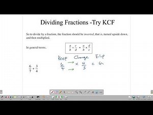 Dividing Common Fractions