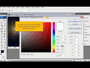 How to set the foreground and background colors in PhotoShop - Adobe Photoshop Tutorials
