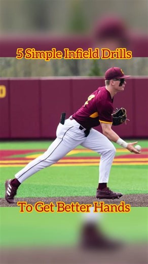 5 Easy Drills to Get Better Hands!!🤚🏻#baseball #d1baseball #fyp #summerbaseball #infielddrills #drills #baseballdrills #baseballpractice #infielders #collegebaseball #easy