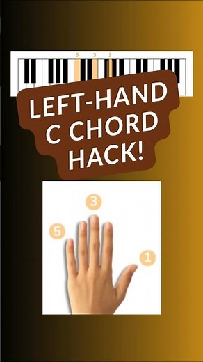 MASTER THIS Left-Hand C Major Chord 🎹 #shorts