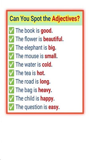 10 Adjectives Every Student Must Know! #short