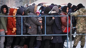 EU migrants at the Polish border