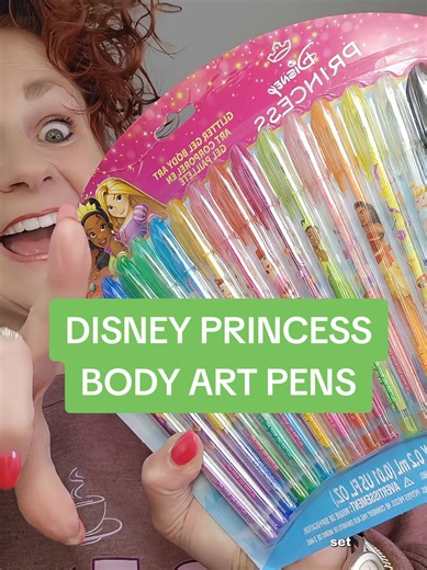 Creative Disney Princess Body Art with Glitter Pens
