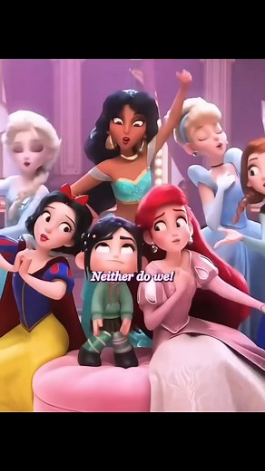 They Accepted Her As a Disney Princess 👑✨ | Ralph Breaks the Internet Scene Breakdown In Ralph Breaks the Internet (2018), Vanellope stumbles into a private room... and it's no ordinary lounge — it's the secret Disney Princess hideout! 👑💫 The moment she enters, every princess goes on high alert: Elsa lifts her icy hands, Merida grabs her bow, Rapunzel readies her frying pan — they're not taking chances. 🧊🏹🍳 Vanellope panics, blurting out that she’s a princess too! The princesses stop. Then