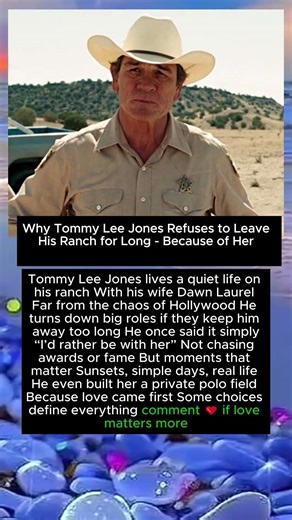 Why Tommy Lee Jones Refuses to Leave His Ranch for Long - Because of Her