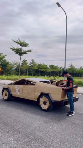 Homemade Tesla Cybertruck #ndwoodart