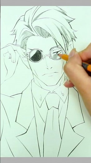 Nanami Kento Pencil Drawing – Jujutsu Kaisen Sketch Tutorial #Nanami #JJK #AnimeArt #shorts