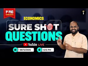 Sure Shot Questions | PU 1 Economics | Class 11 | Quarterly Test - 2 | PUC Commerce