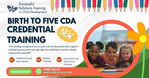 🎓 New! CDA Training for Birth to Five Setting – Just $299! Are you an early educator working with multiple age groups—from infants and toddlers to preschoolers? The Birth to Five CDA Setting is designed just for you! Our new 120-hour CDA Training option fully aligns with this setting and provides the flexibility to meet the needs of multi-age classrooms, family childcare providers, and blended early learning environments. ✔️ Aligned with the new Birth to Five setting ✔️ Covers all 8 CDA subject