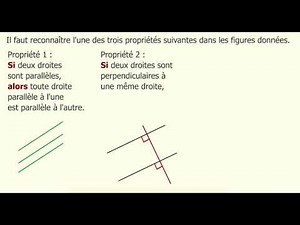 Propriétés des positions relatives de deux droites