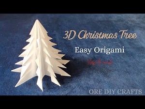 3D Christmas Tree Tutorial - Easy Origami - DIY