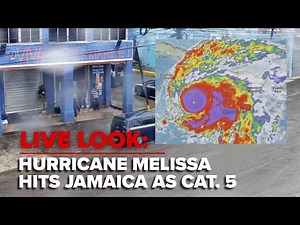 LIVE LOOK: Hurricane Melissa headed toward Jamaica as a Cat. 5 storm with 160 mph winds