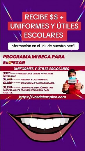 Apoyo económico y uniformes + útiles escolares para estudiantes