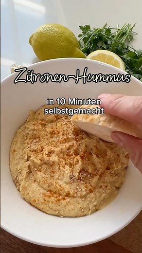 Zitronen-Hummus selber machen | Cremiger Hummus Dip mit Zitrone in 10 Minuten