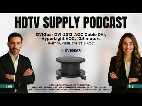 DVIGear DVI-2312-AOC Cable DVI, HyperLight AOC, 12.5 meters