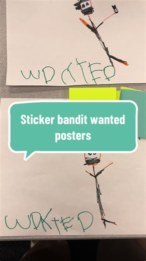 The sticker bandit is still on the loose!! Wanted posters have been posted. Sticker Bandit…your days are numbered! #thatnewlibrarylady #booktok #library #fyp #teachersoftiktok
