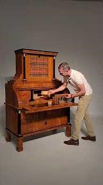Video Biedermeier Secretaire with Hidden Compartements