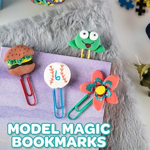 26K views · 28 reactions | Bookworms can pick up where they left off! Create colourful DIY bookmarks out of paper clips & Model Magic. | Crayola | Facebook