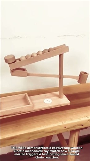 Satisfying Wooden Kinetic Automata Marble Run #worker #process #woodworking #kineticart #mechanism
