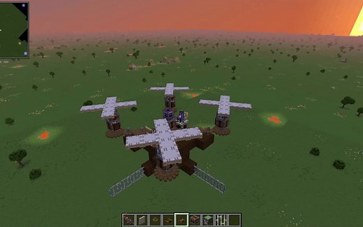 【Minecraft】Create   Clockwork   valkyrienskies 简单的四旋翼小飞机