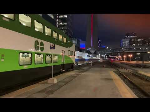 GO Train Cab Car 246 leaves Union (Toronto) bound for Kitchener