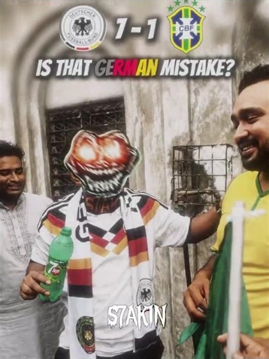 Germany Fan Trolls Brazil Fan with 7UP! 🇩🇪🥤🇧🇷 (The Ultimate Football Banter) #bangladesh #brasil