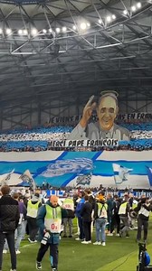 7.6K views · 77 reactions | 28.04.2025 France  Marseille vs Brest. ultras Marseille (South Winners group) made a tribute to the Pope. | ULTRASSHOP.COM | Facebook