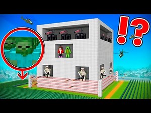 JJ and Mikey Found a HUGE Security House vs Zombie Apocalypse in Minecraft - Maizen