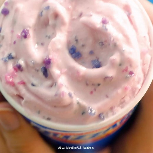1.3K reactions · 430 shares | It’s back! The sprinkle-licious Cotton Candy BLIZZARD Treat is available in the drive-thru or with takeout. #HappyTastesGood | Dairy Queen | Facebook