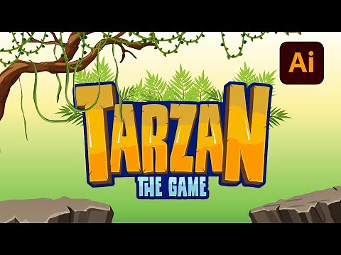 Adobe Illustrator | Tarzan The Game Typography | Create a Video Game Logo in Adobe Illustrator