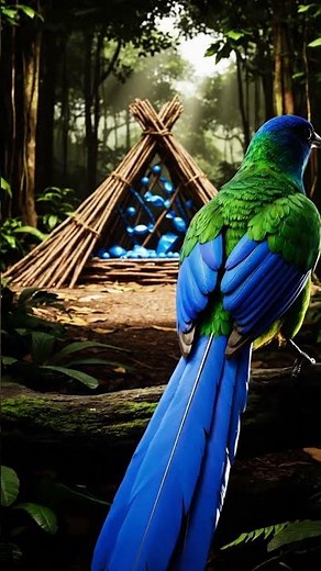 💙 The Satin Bowerbird: Nature’s Master of Love and Art! 💙 #wildlife #birds #animals