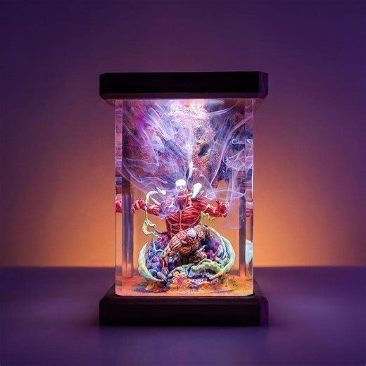 Giant Creature Resin Lamp Handmade, Fantasy Epoxy Diorama Night Light, Cool Gamer Room Decor, Unique Desk Lamp Gift Idea - Etsy