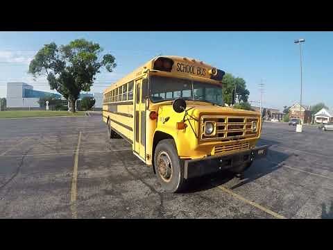 Tommy Retro Picking up the 1989 GMC Ward School Bus Detroit Diesel