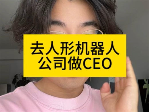 去人形机器人公司做CEO