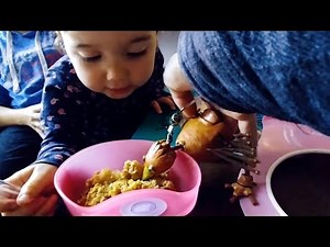 Dabchick STEALS toddlers pudding !