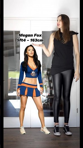 Me next to Megan Fox - Height comparison often requested #meganfox #tallwoman #tallvsshort