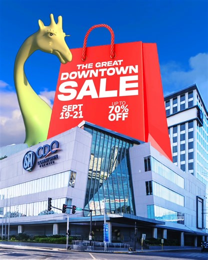 Your fave downtown bestie is rolling out exclusive deals and stylish surprises this Sept 19–21. 💅🛍 Don't miss it #SMFam! #TheGreatDowntownSale #EverythingsHereAtSM | SM CDO Downtown
