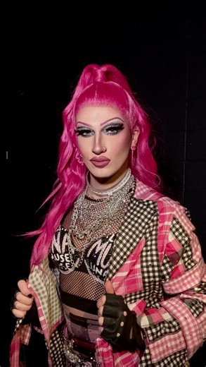 Luna Muse on Instagram: "This week on #DragRace they had the girl group challenge! So for my hosting look I was “just a girl” with her middle finger up high in the air to what’s happening in my city🖕🏻 If you need some community, come watch #DragRaceSeason18 with me at @lush.mpls in #Minneapolis 💗 (Also don’t get me started on current Gwen… I’m still grieving that one)"